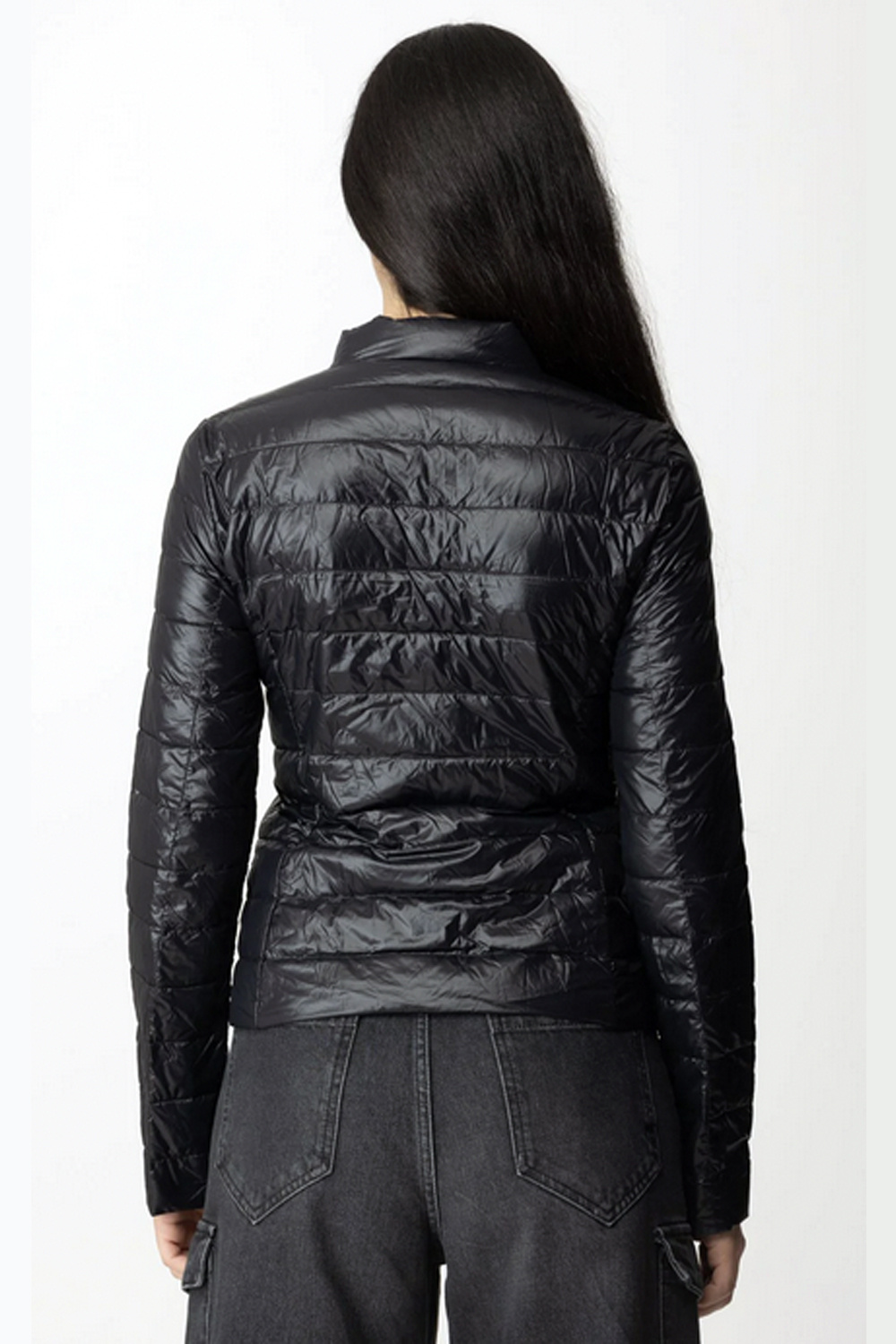 PATRIZIA PEPE Patrizia Pepe zomerjas met logo-tje op bovenarm ZWART