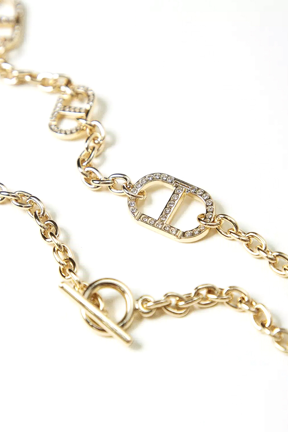 TWINSET Twinset necklace with logo and stones GOLD