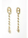 TWINSET Twinset Hanger oorbellen met strass steentjes en ovale T GOUD