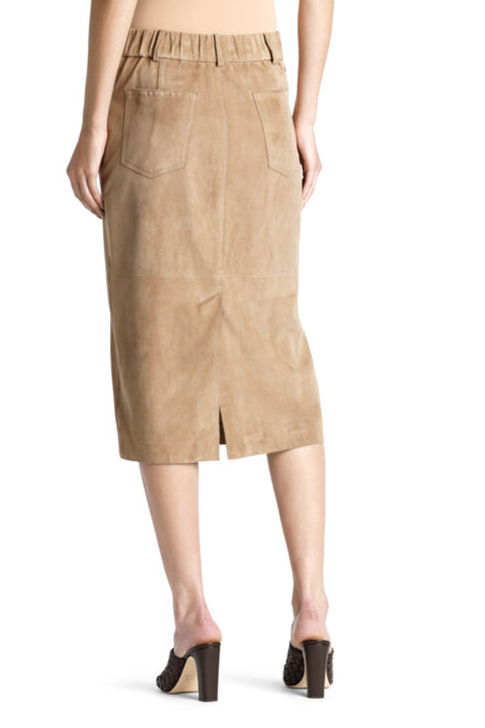 LUISA SPAGNOLI Luisa Spagnoli Talamone suede BEIGE skirt