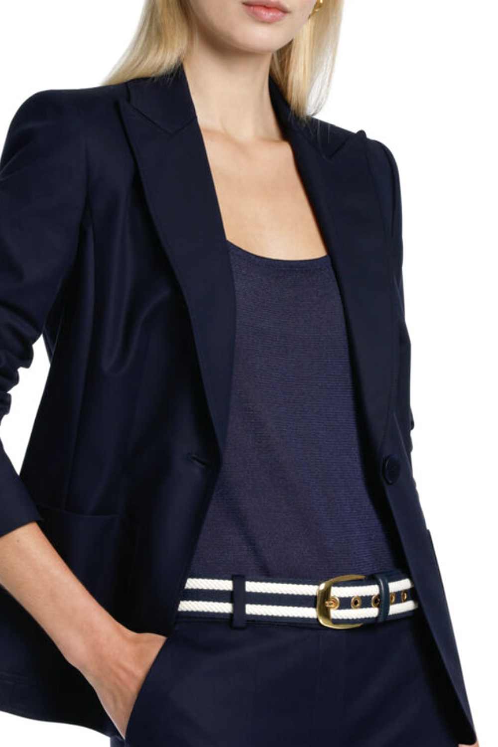 LUISA SPAGNOLI Luisa Spagnoli Diligenza riem twee kleurig BLAUW / WIT