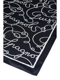 LUISA SPAGNOLI Luisa Spagnoli Roucy scarf / foulard rope print Navy BLUE