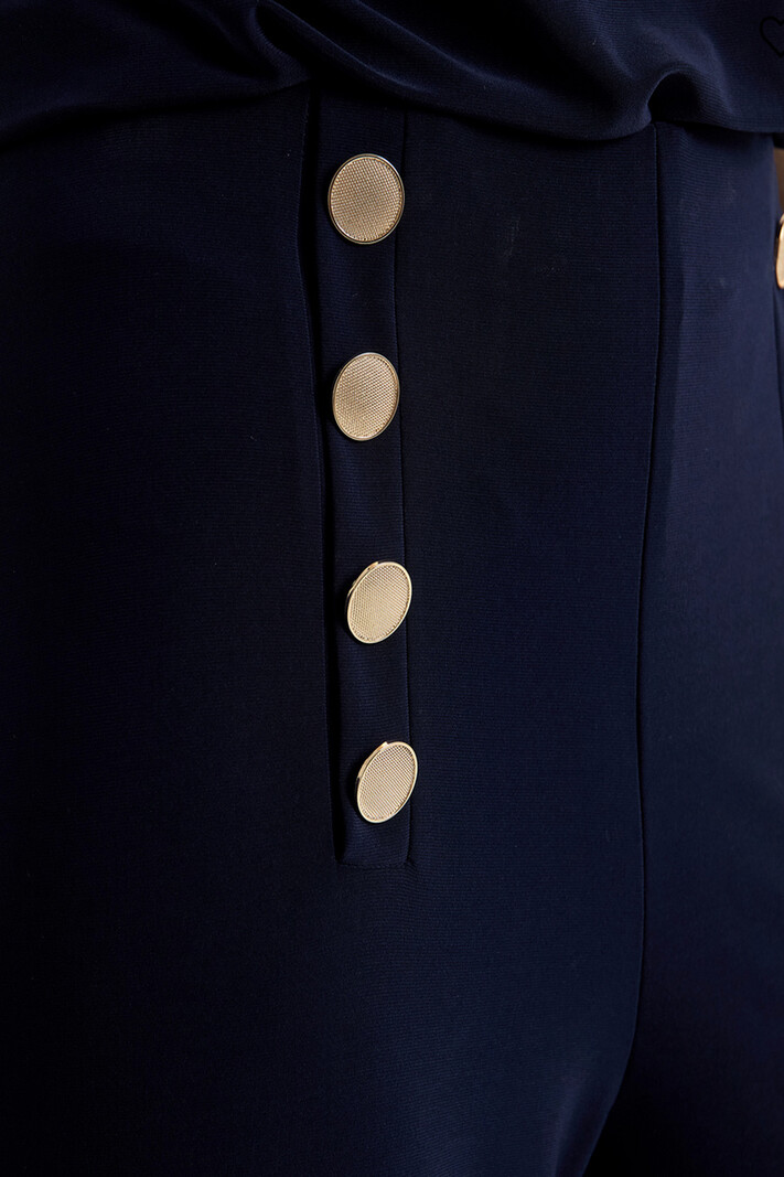 JOSEPH RIBKOFF Joseph Ribkoff top gold buttons dark BLUE