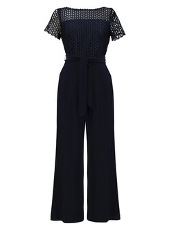 JOSEPH RIBKOFF Joseph Ribkoff jumpsuit with work in top dark BLUE