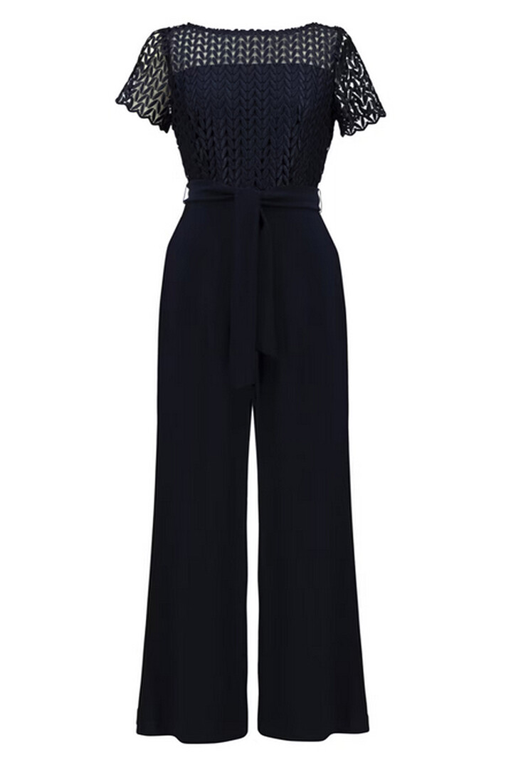 JOSEPH RIBKOFF Joseph Ribkoff jumpsuit with work in top dark BLUE
