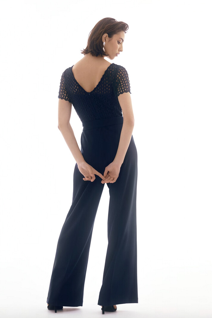 JOSEPH RIBKOFF Joseph Ribkoff jumpsuit with work in top dark BLUE