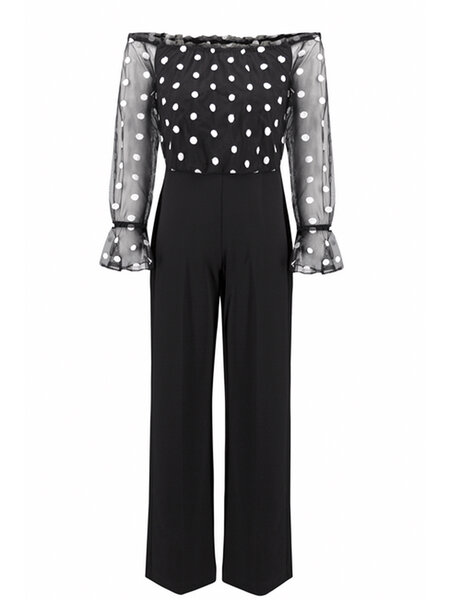 JOSEPH RIBKOFF Joseph Ribkoff jumpsuit with polka dots / polka dots BLACK