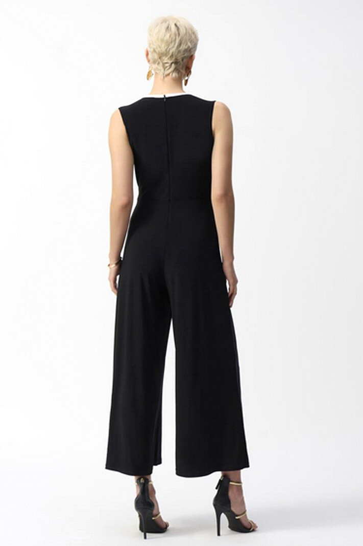 JOSEPH RIBKOFF Joseph Ribkoff jumpsuit with white trim BLACK
