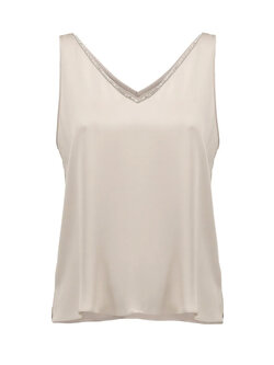 JOSEPH RIBKOFF Joseph Ribkoff top with glitter trim SAND / BEIGE