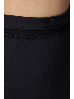 ELISABETTA FRANCHI Elisabetta Franchi kokerrok met gedetailleerd randje in taille ZWART