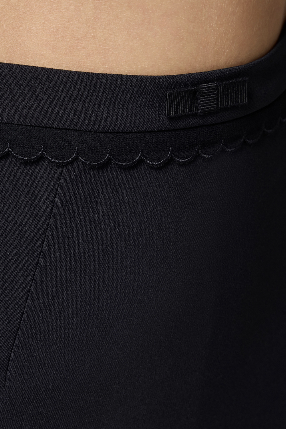 ELISABETTA FRANCHI Elisabetta Franchi kokerrok met gedetailleerd randje in taille ZWART