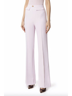 ELISABETTA FRANCHI Elisabetta Franchi flaired pantalon met slotje Quarzo / Lila ROZE