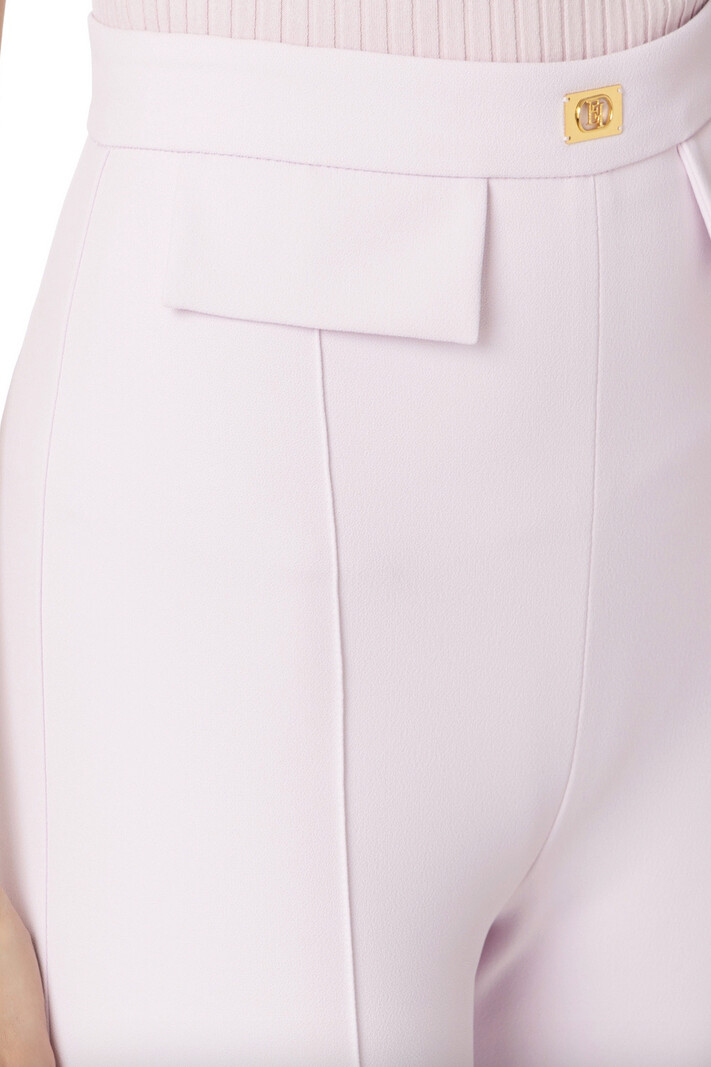 ELISABETTA FRANCHI Elisabetta Franchi flaired pantalon met slotje Quarzo / Lila ROZE