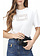 ELISABETTA FRANCHI Elisabetta Franchi tshirt with shoulder pads and logo WHITE