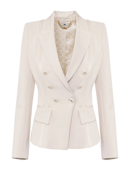 ELISABETTA FRANCHI Elisabetta Franchi jacket / blazer satin details Burro / cream WHITE