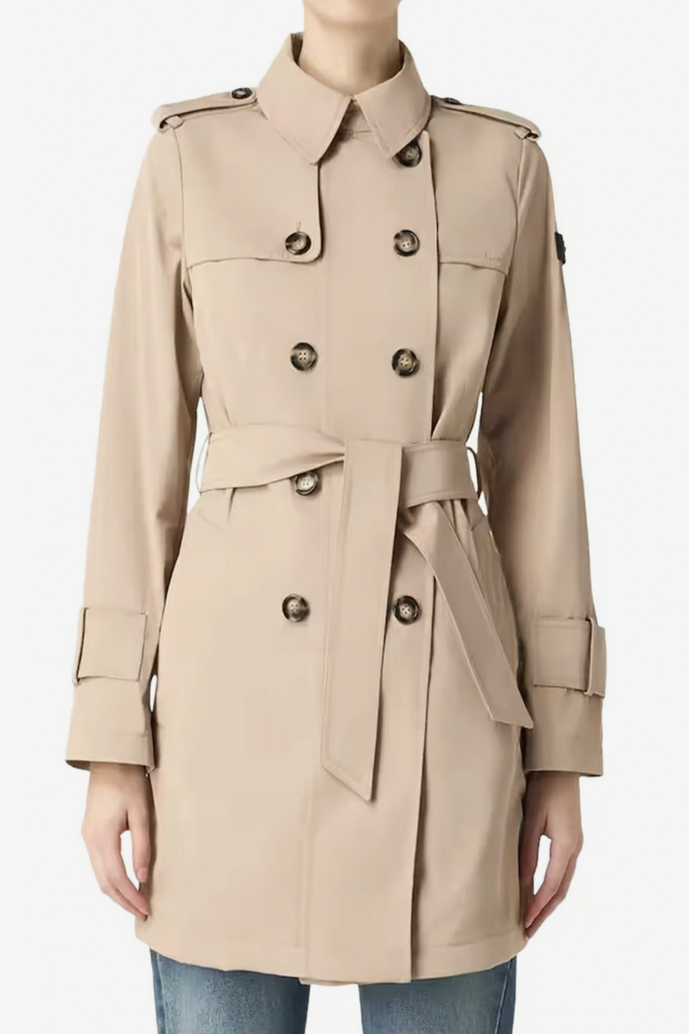 PEUTEREY Peuterey trenchcoat lang met riem BEIGE