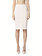 ELISABETTA FRANCHI Elisabetta Franchi pencil skirt with detailed edge and bow waist Burro / cream WHITE