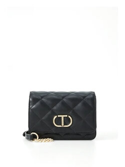 TWINSET Twinset Audrey bag met gouden logo ZWART
