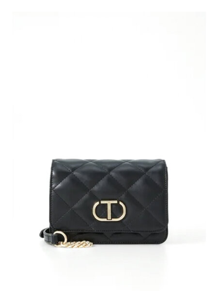 TWINSET Twinset Audrey bag with gold logo BLACK