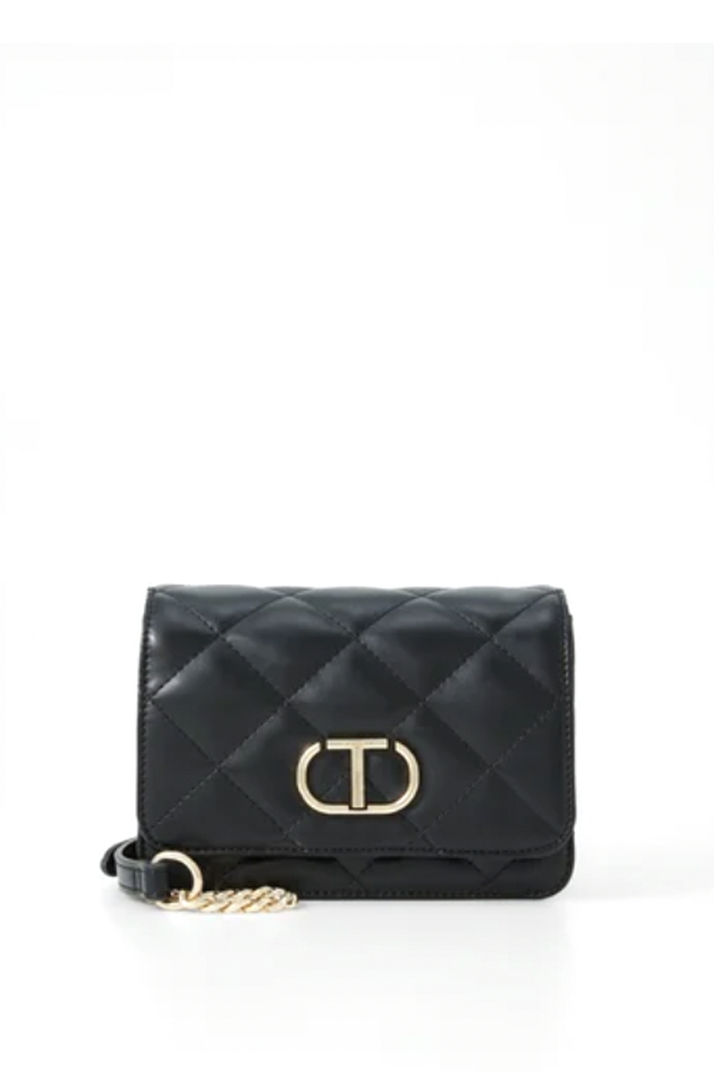 TWINSET Twinset Audrey bag met gouden logo ZWART