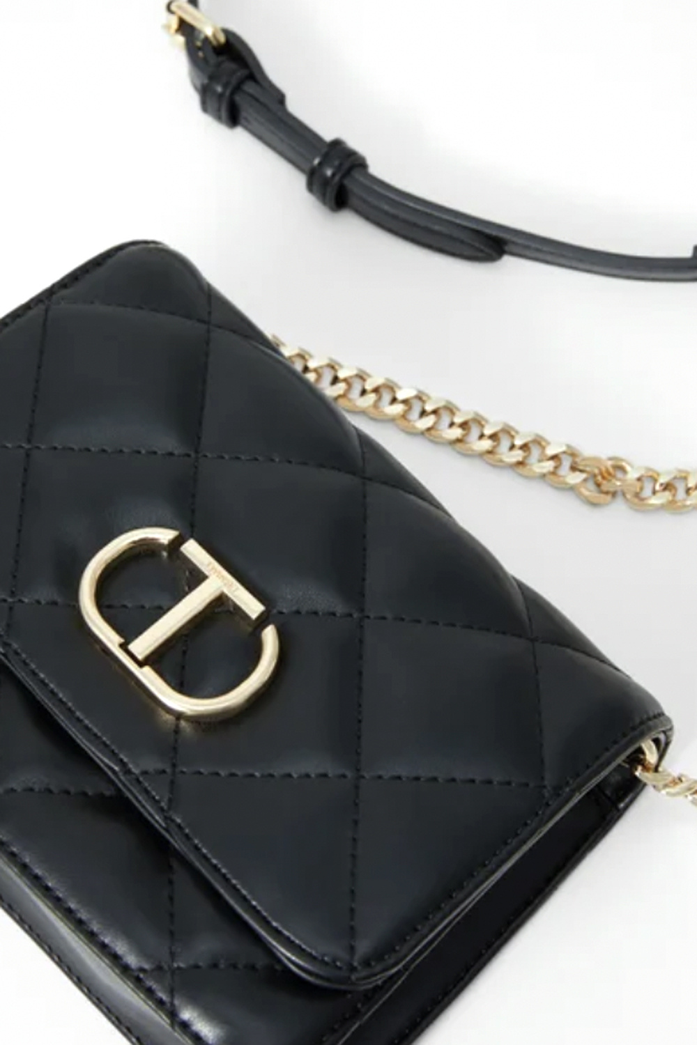 TWINSET Twinset Audrey bag met gouden logo ZWART