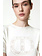 TWINSET Twinset knitted t-shirt with logo embroidered in it cream WHITE