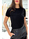 PATRIZIA PEPE Patrizia Pepe t-shirt in black fabric and glitter logo letters BLACK