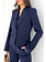 PATRIZIA PEPE Patrizia Pepe colbert / blazer kort met zilver logo mouw Navy BLAUW