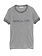 PATRIZIA PEPE Patrizia Pepe t-shirt in grijze stof en glitter logo letters GRIJS