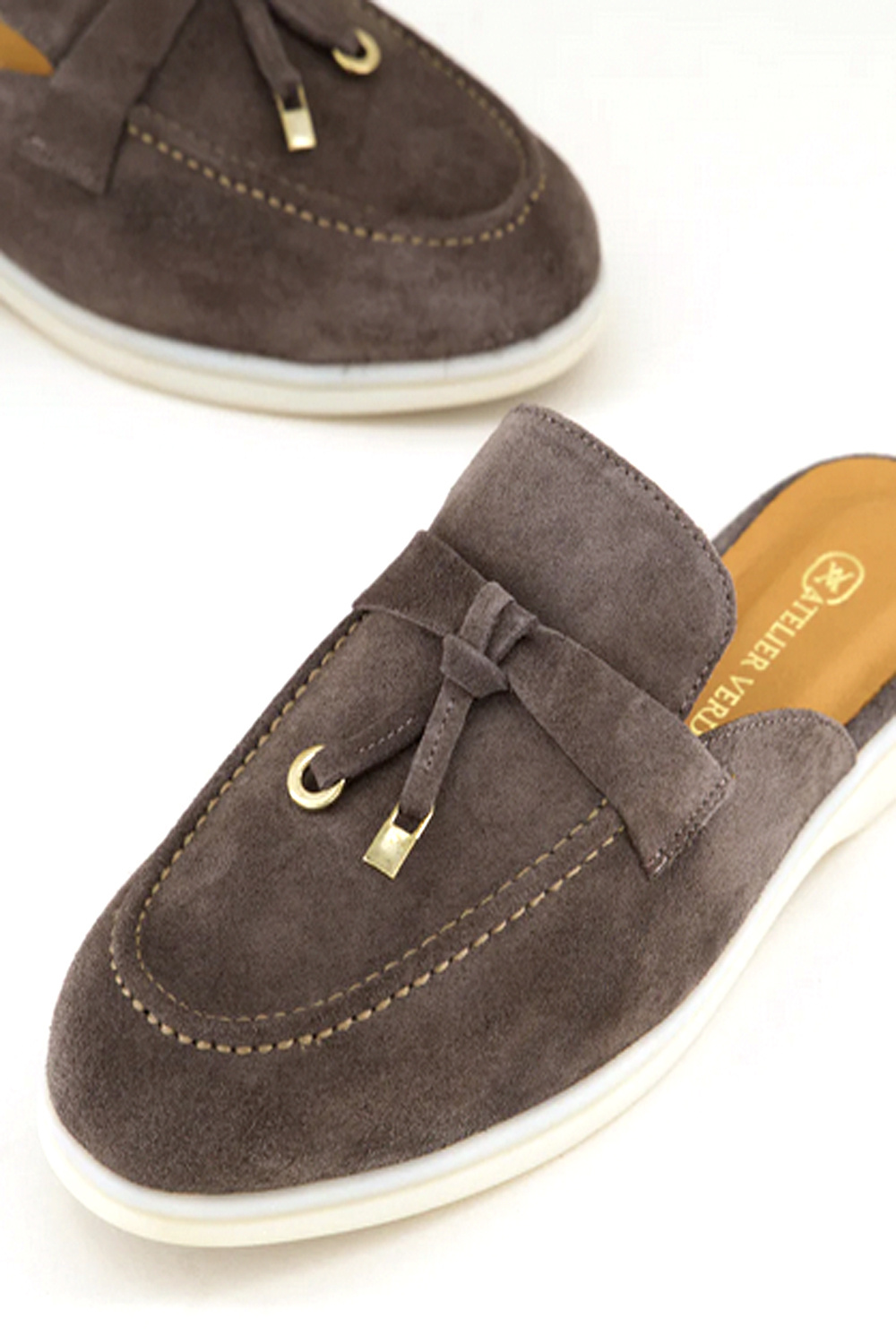 ATELIER VERDI Atelier Verdi Dames Julia loafer taupe / BRUIN  (valt een halve maat kleiner uit)