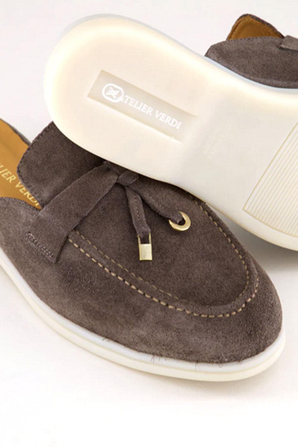 ATELIER VERDI Atelier Verdi Dames Julia loafer taupe / BRUIN  (valt een halve maat kleiner uit)