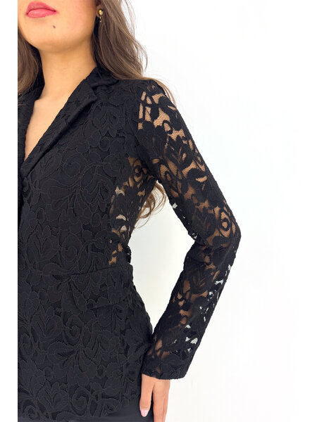 JOSEPH RIBKOFF Joseph Ribkoff Floral lace blazer BLACK