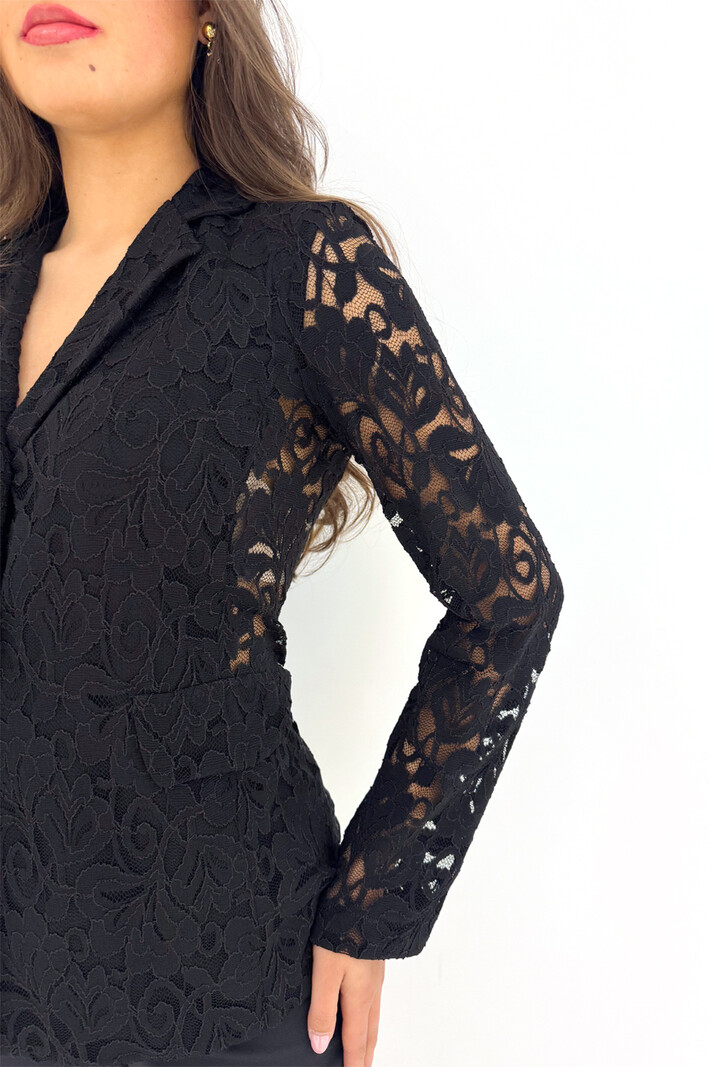 JOSEPH RIBKOFF Joseph Ribkoff Floral lace blazer BLACK