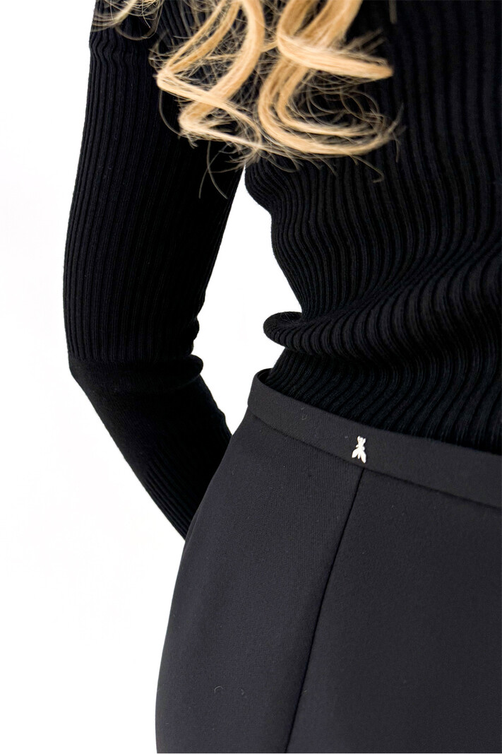 PATRIZIA PEPE Patrizia Pepe smoker skirt with front slit BLACK