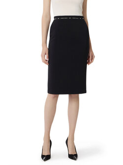 ELISABETTA FRANCHI Elisabetta Franchi kokerrok met split achterzijde ZWART