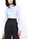 PATRIZIA PEPE Patrizia Pepe cotton stretch blouse with silver fly logo at cuff LIGHT BLUE