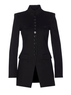 PATRIZIA PEPE Patrizia Pepe military jacket/blazer with many buttons on the front BLACK