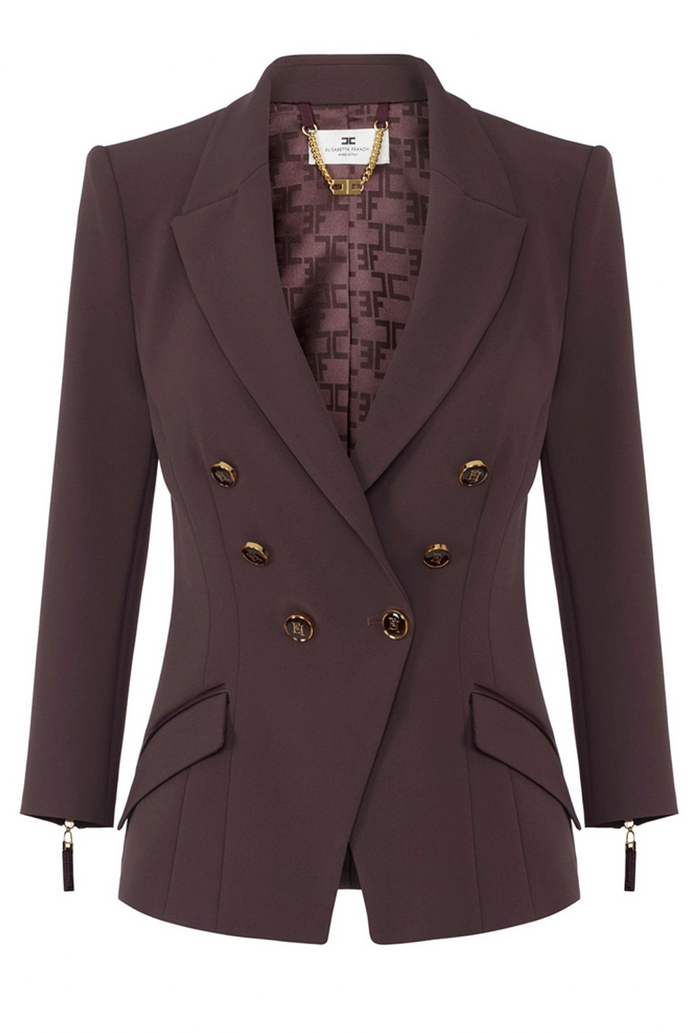 ELISABETTA FRANCHI Elisabetta Franchi double-breasted jacket / blazer Merlot / Bordeaux RED