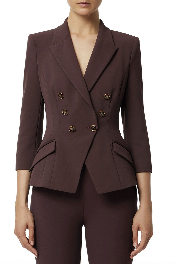 ELISABETTA FRANCHI Elisabetta Franchi colbert / blazer dubbele knopen Merlot / Bordeau ROOD