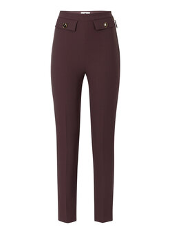 ELISABETTA FRANCHI Elisabetta Franchi trousers with straight/narrow legs Merlot/Bordeaux Red