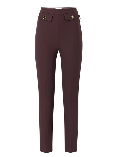 ELISABETTA FRANCHI Elisabetta Franchi trousers with straight/narrow legs Merlot/Bordeaux Red