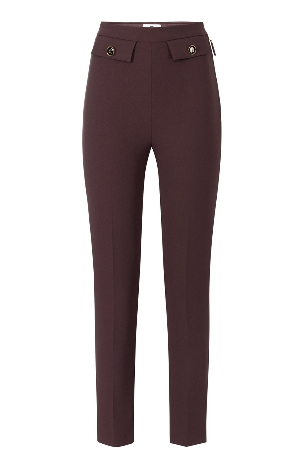ELISABETTA FRANCHI Elisabetta Franchi trousers with straight/narrow legs Merlot/Bordeaux Red