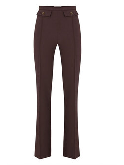 ELISABETTA FRANCHI Elisabetta Franchi pantalon flaired broekspijp Merlot / bordeau Rood