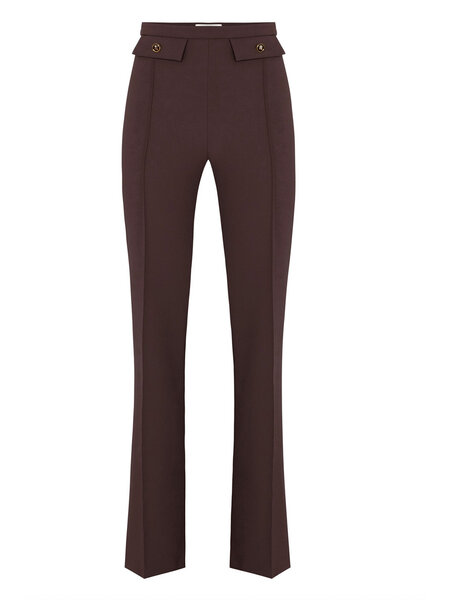 ELISABETTA FRANCHI Elisabetta Franchi flared trousers Merlot / Bordeaux Red