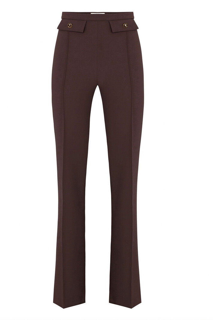 ELISABETTA FRANCHI Elisabetta Franchi pantalon flaired broekspijp Merlot / bordeau Rood