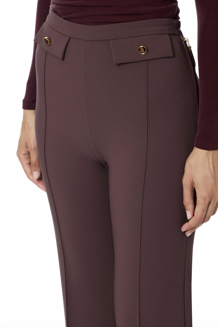 ELISABETTA FRANCHI Elisabetta Franchi pantalon flaired broekspijp Merlot / bordeau Rood