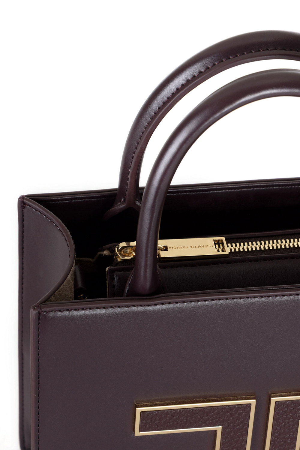 ELISABETTA FRANCHI Elisabetta Franchi small handbag with logo Merlot / Bordeaux RED