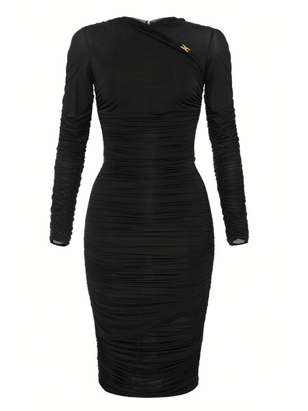 ELISABETTA FRANCHI Elisabetta Franchi draped dress BLACK
