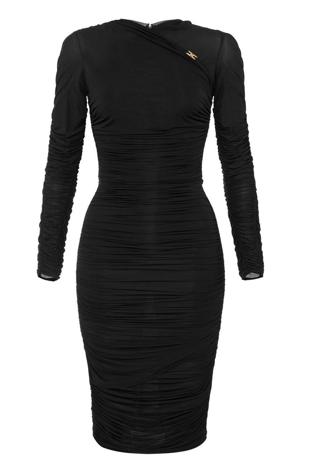 ELISABETTA FRANCHI Elisabetta Franchi draped dress BLACK