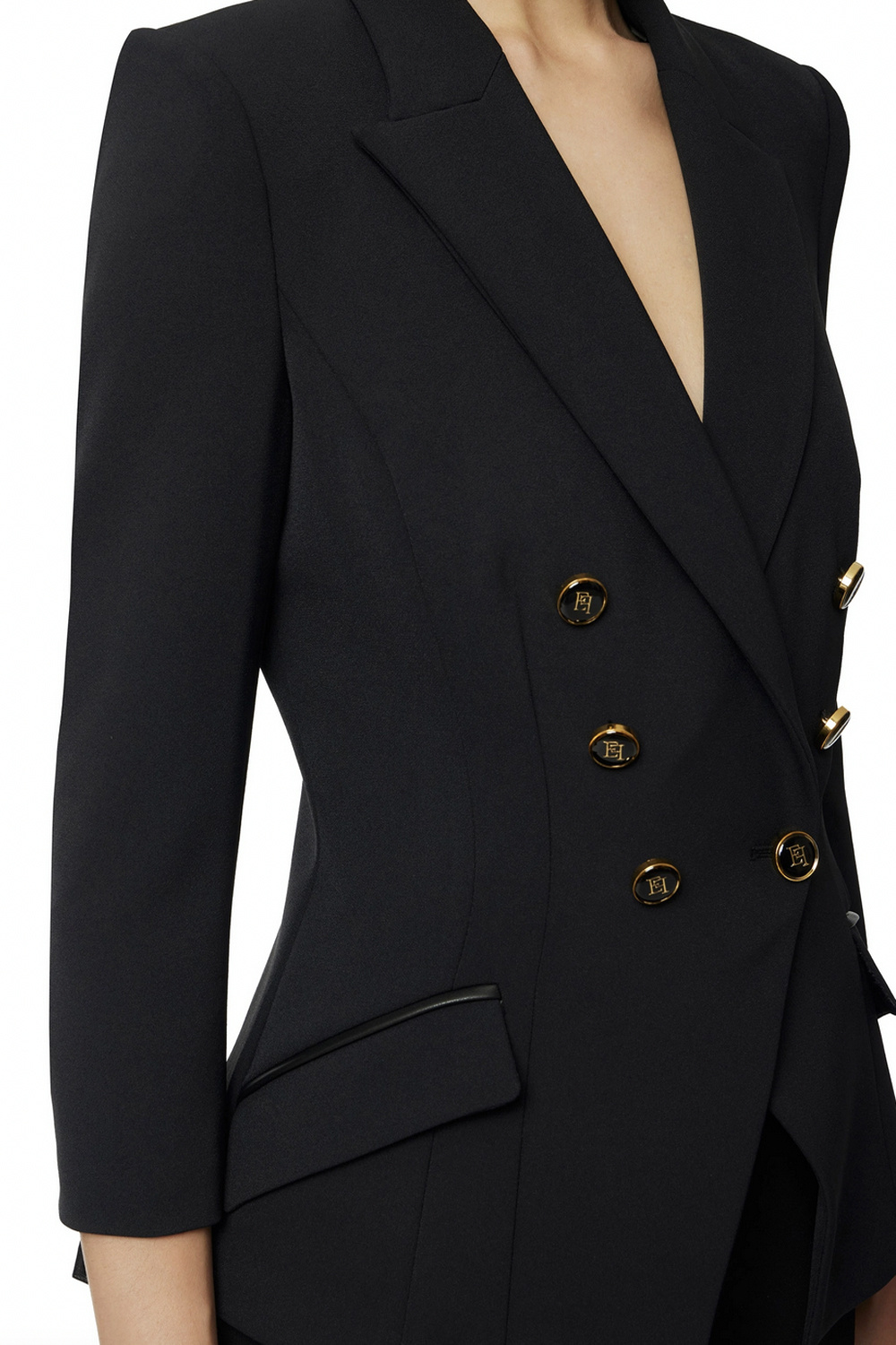 ELISABETTA FRANCHI Elisabetta Franchi double-breasted jacket / blazer Nero / BLACK